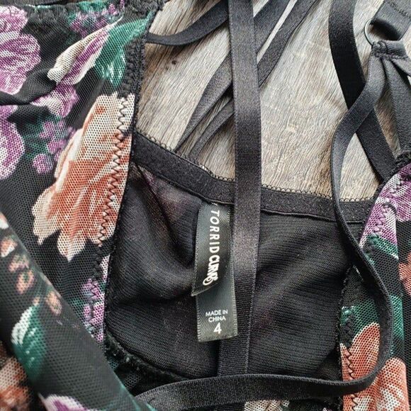 Torrid Floral Simply Mesh Strappy Babydoll - Picture 5 of 5